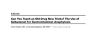 Can you teach an old drug new tricks? The use of Salbutamol for gastrointestinal anaphylaxis